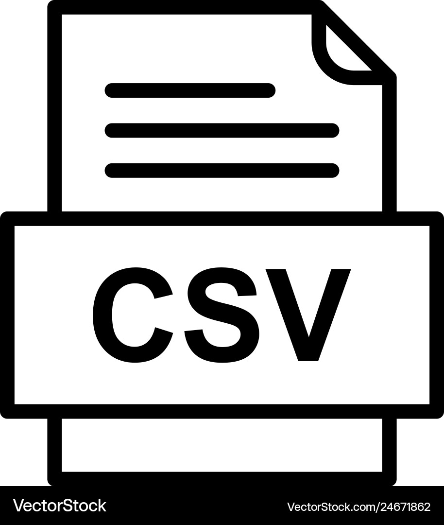 Csv file document icon vector image