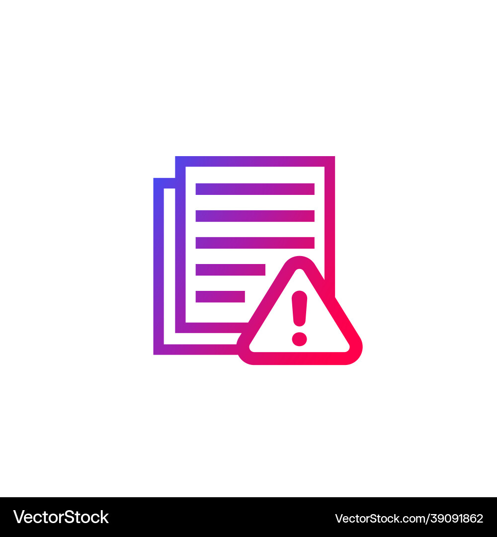 Error report failed tests icon vector image