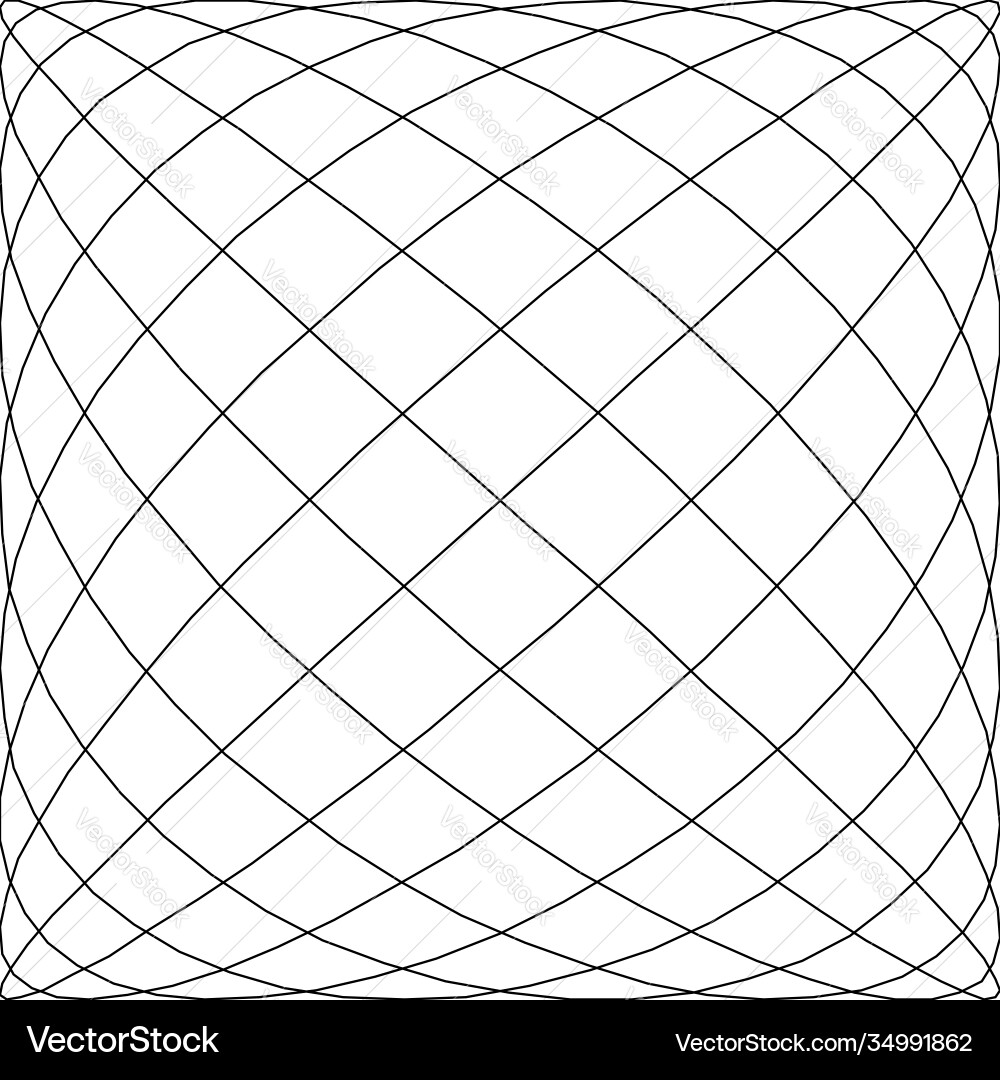 Geometric curved intersecting lines abstract grid Geometric curved intersecting lines abstract grid vector image