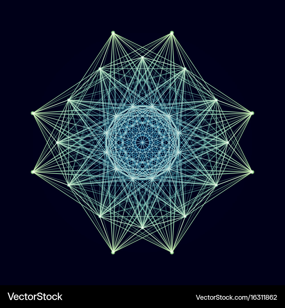 Geometric Network Pattern vector image