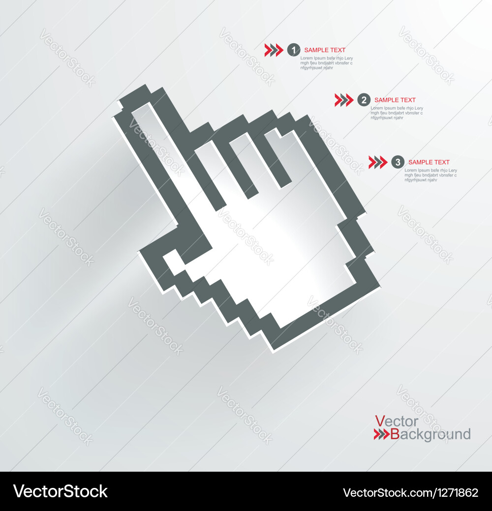 Hand Cursor Pointer vektorbild