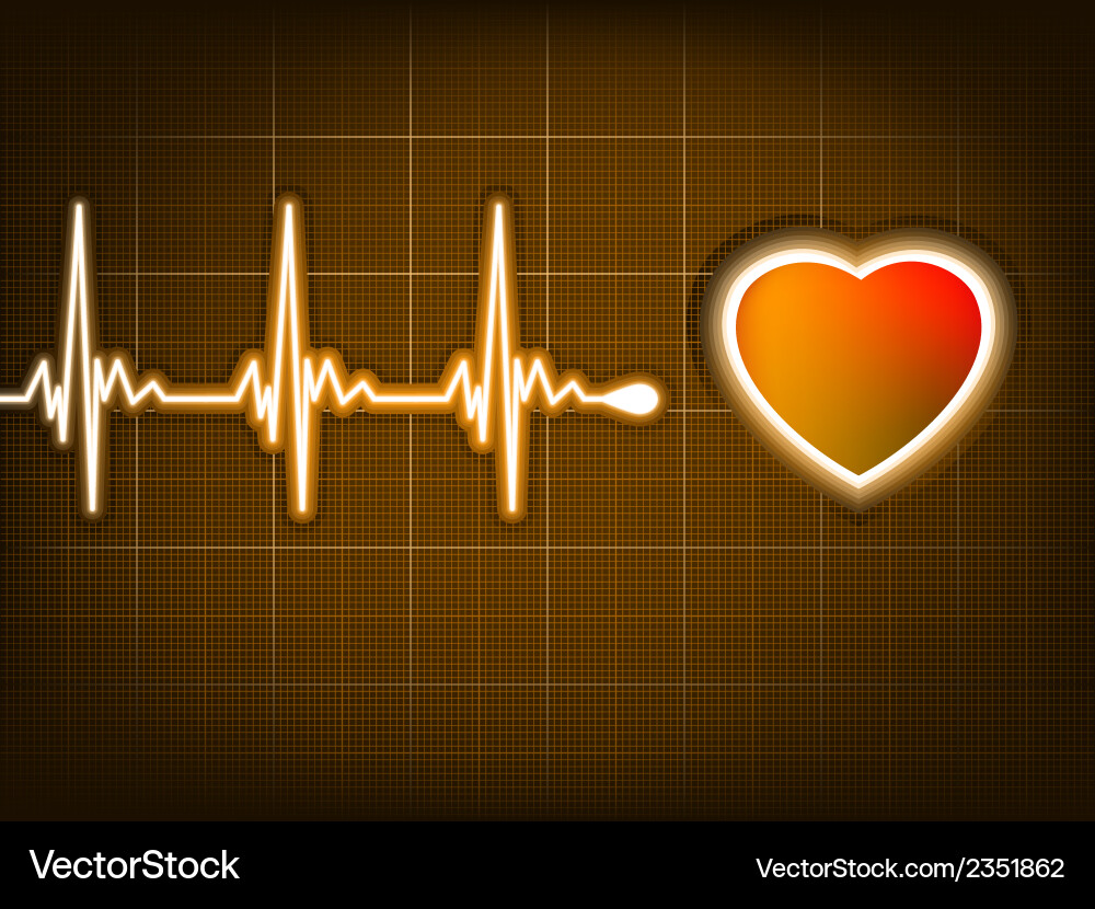 Heartbeat Graph - Cardiology Concept Vector Image