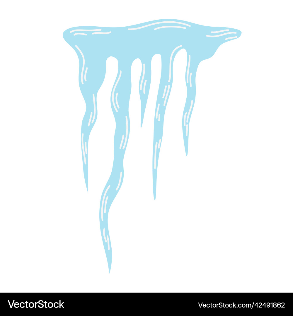 Icicles blue frozen icicle cluster hanging down Icicles blue frozen icicle cluster hanging down vector image