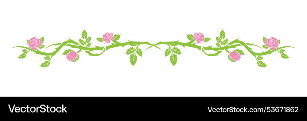 February Roses Borders Roses decorative border 02 Royalty Free Vector Image