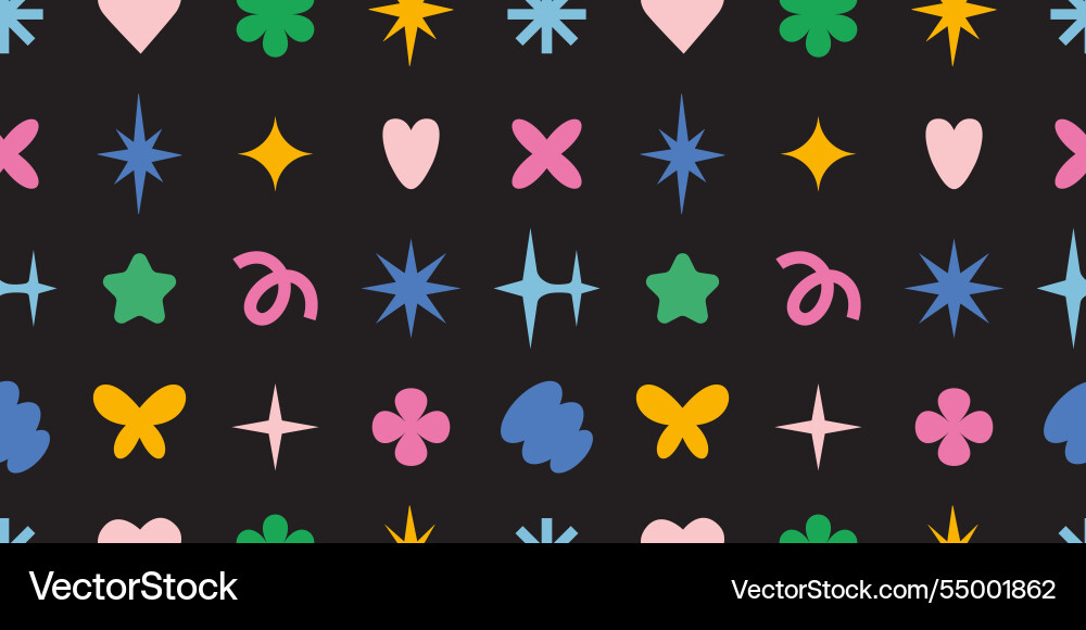 Seamless pattern with trendy abstract figures Seamless pattern with trendy abstract figures vector image