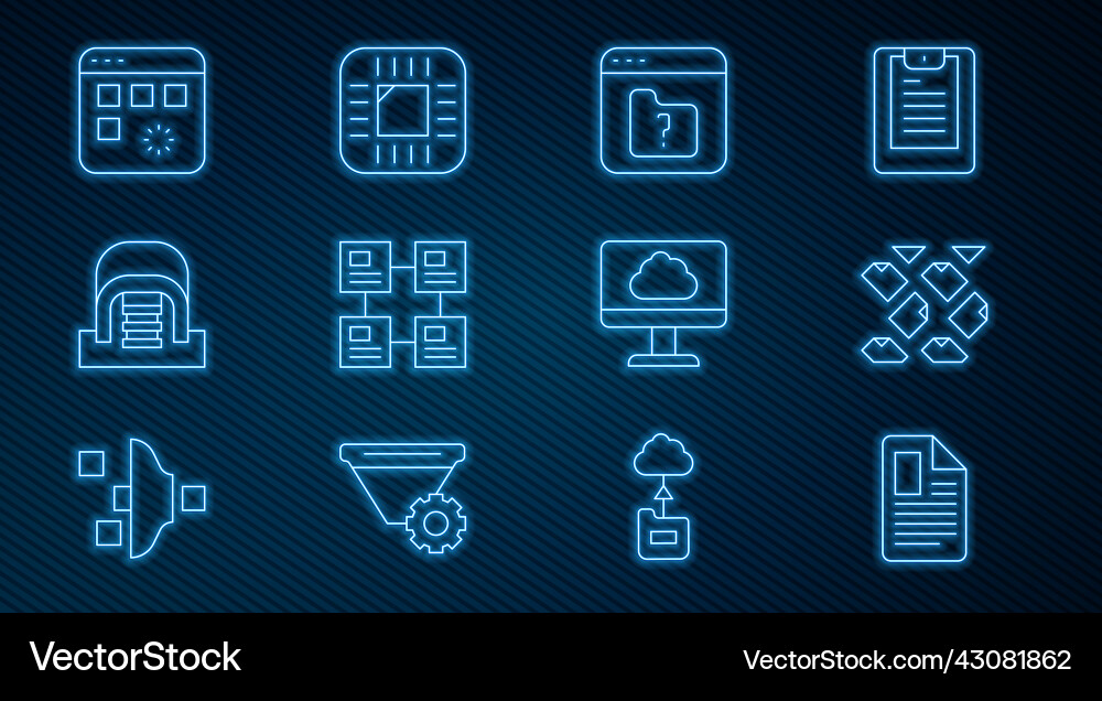 Set line file document data stream missing Set line file document data stream missing vector image