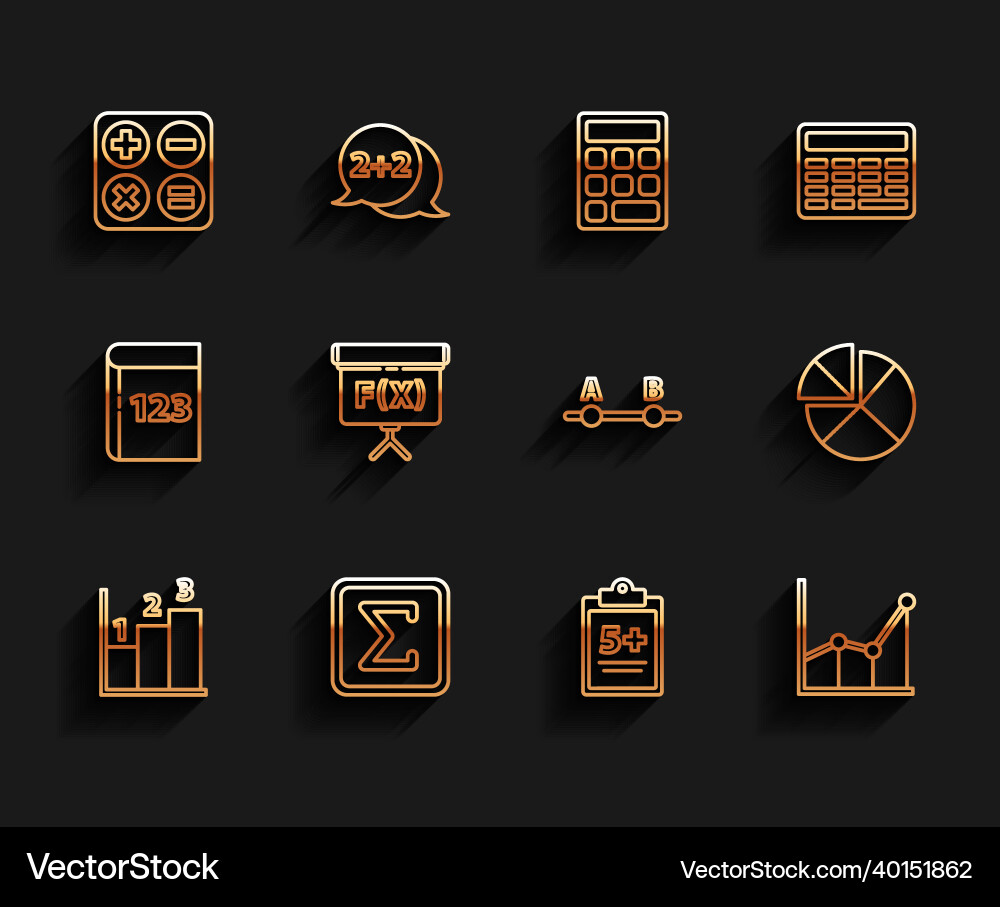 Set line graph schedule chart diagram Set line graph schedule chart diagram vector image