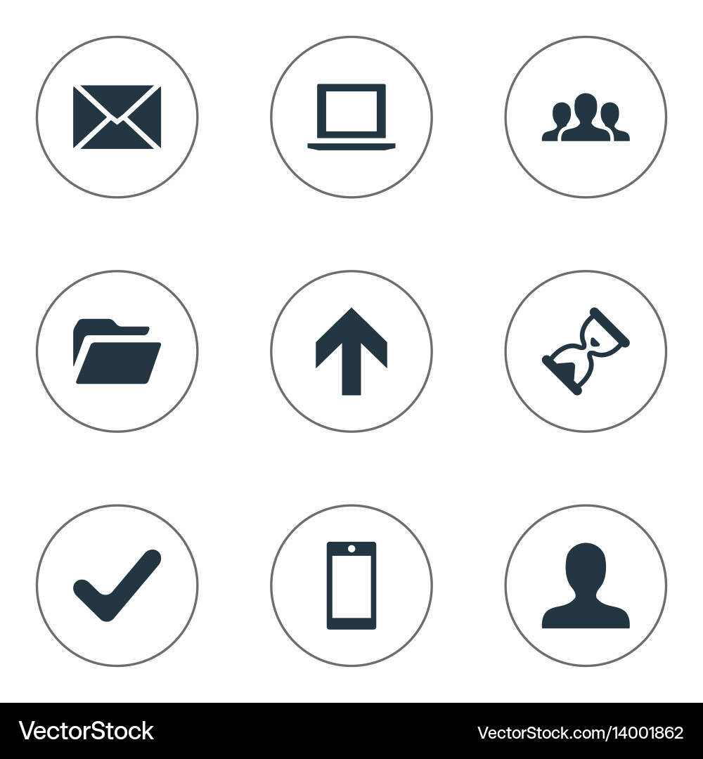 Set of simple apps icons Vector Image