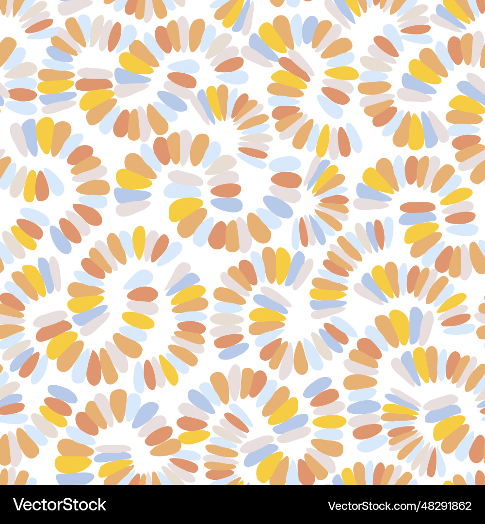 Spiral seamless pattern with abstract mosaic Vector Image