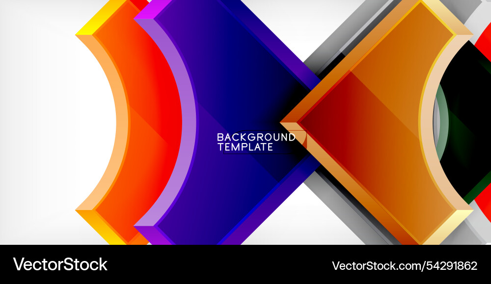 Square arrow shapes with round elements Square arrow shapes with round elements Vector Image