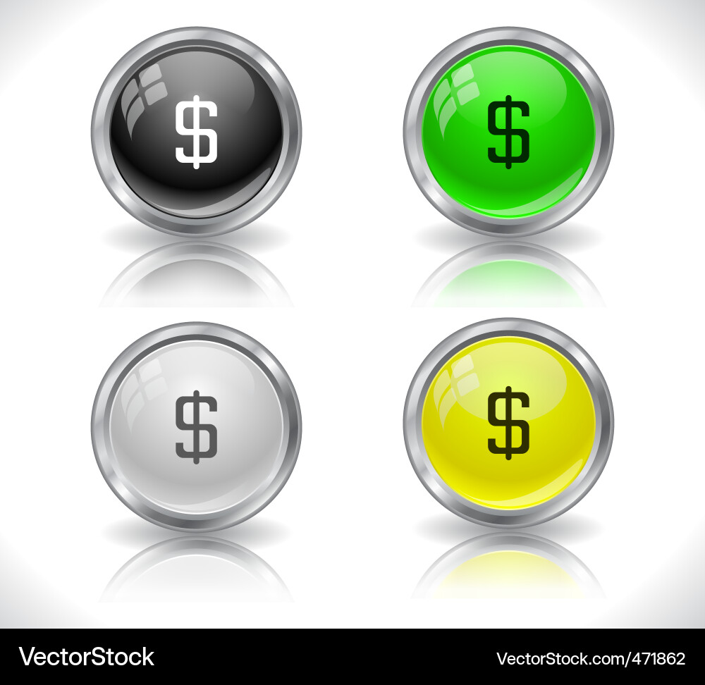 Website buttons Vector Image