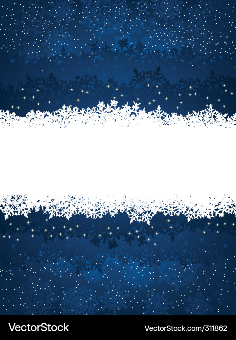 Winter Snowflake Background Vector Image