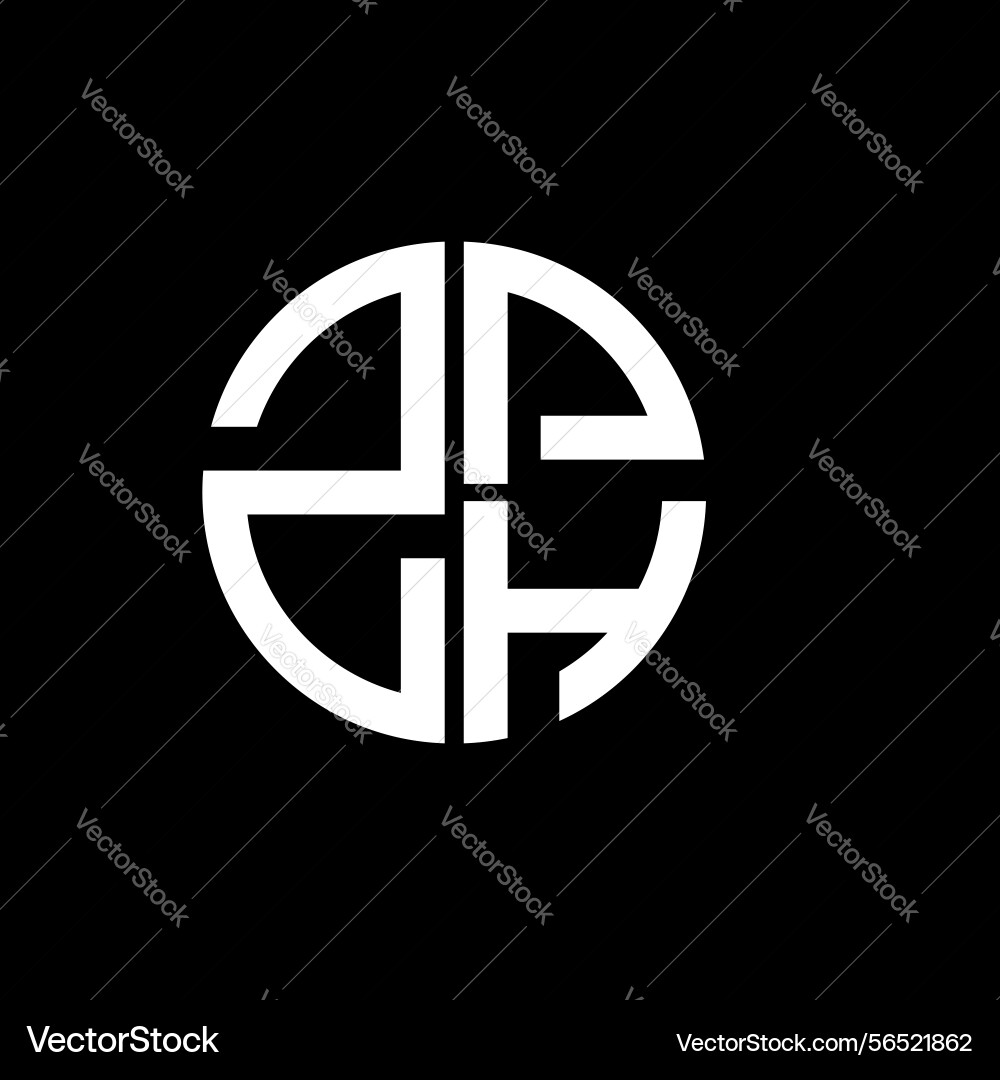 Zph Logo Symbol Monogramm zphletter Vektorbild