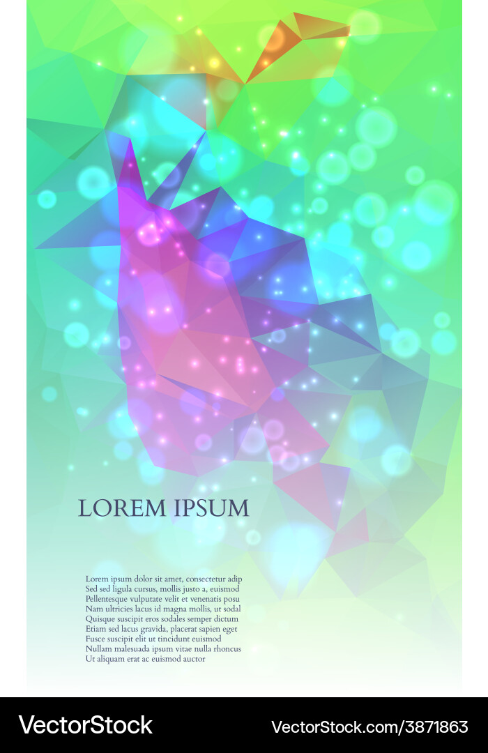 Abstract colorful triangles background vector image