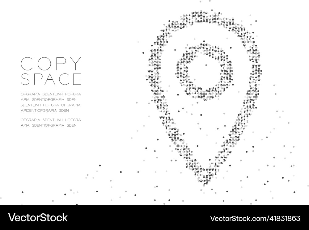 Abstract geometric circle dot molecule particle Vector Image