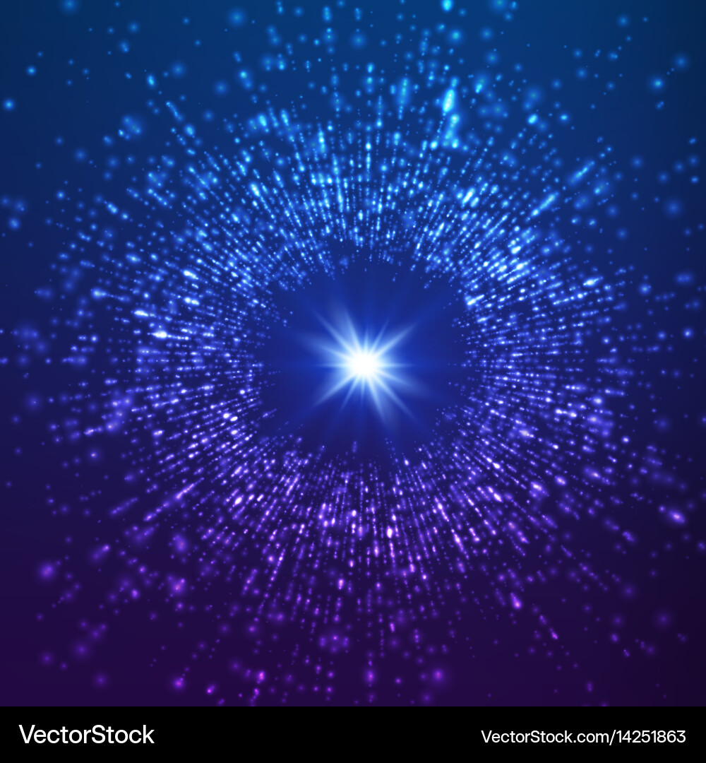 Abstract Space Particle Explosion vector image