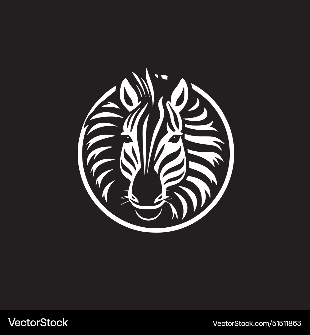 Animal - black and white Royalty Free Vector Image