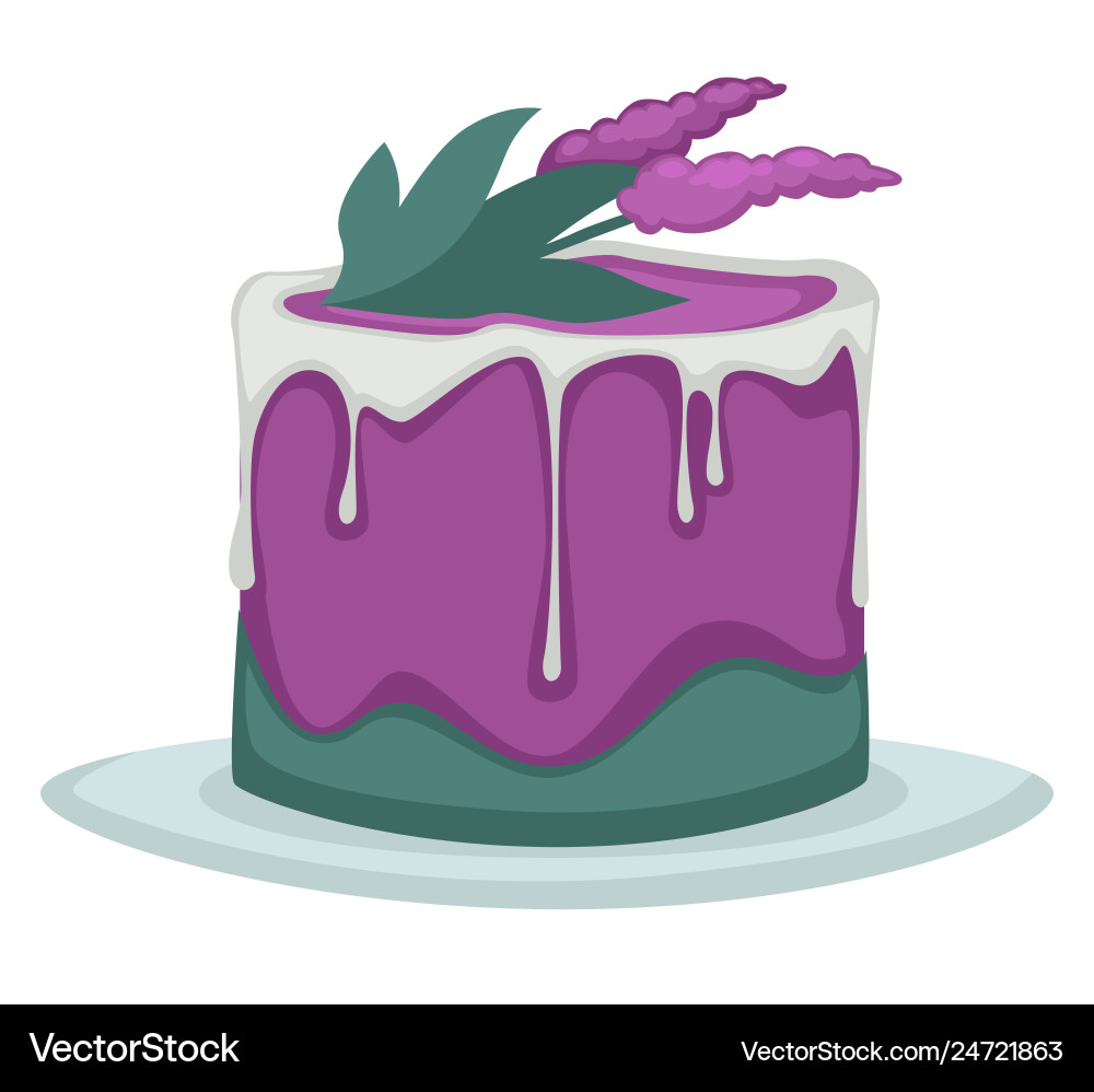 Cake wedding or birthday flower decor bakery Cake wedding or birthday flower decor bakery vector image