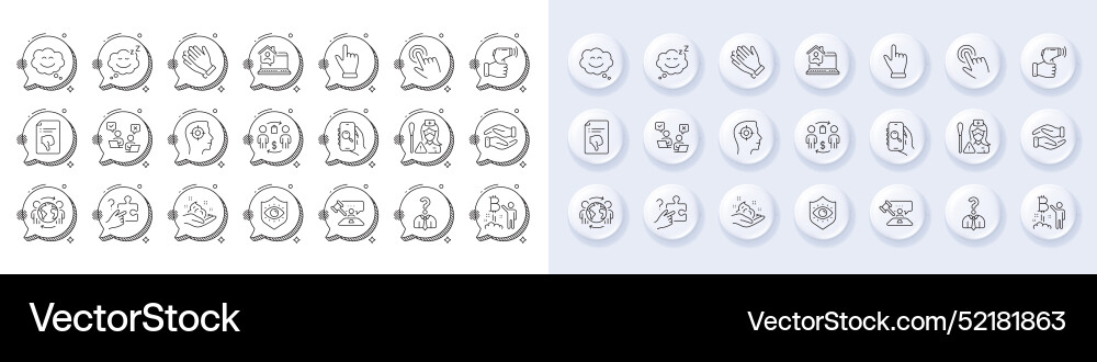 Clapping hands cursor and bitcoin project line Clapping hands cursor and bitcoin project line vector image