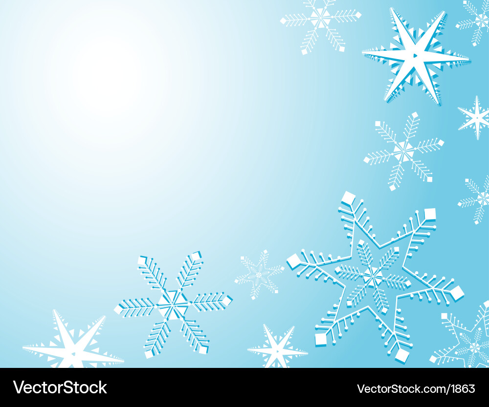 Detailed Snowflake Background Vector Image