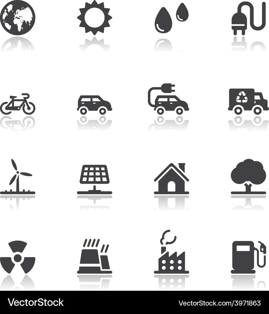 Ecology and Sustainability Icons Vector Image