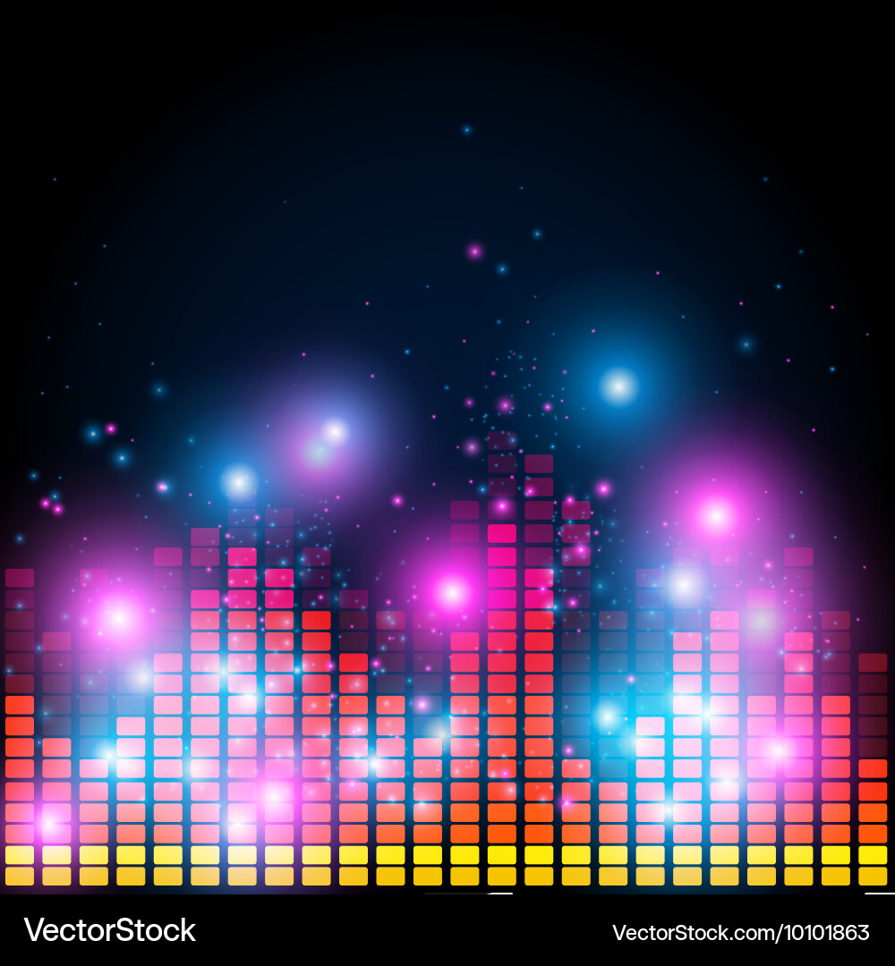 Equalizer on abstract technology background Vector Image