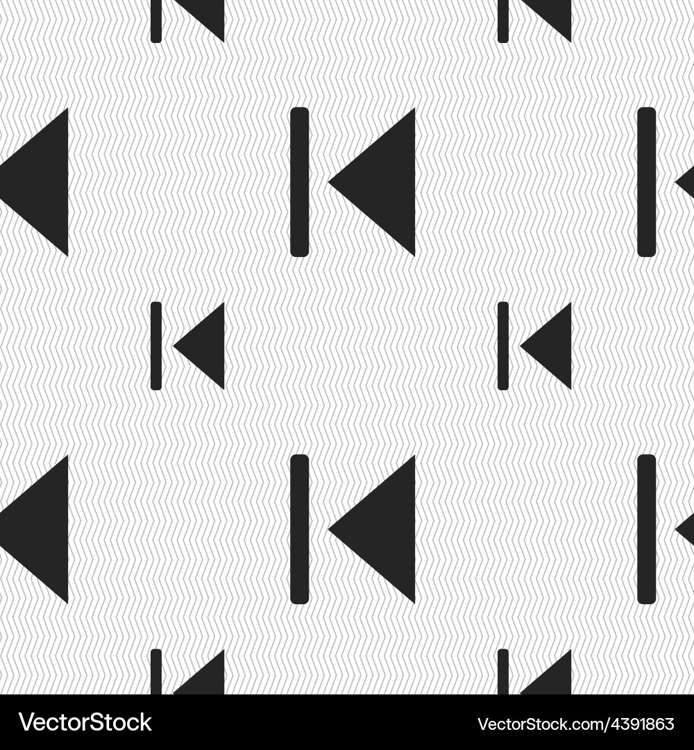 Fast backward icon sign seamless pattern Vector Image