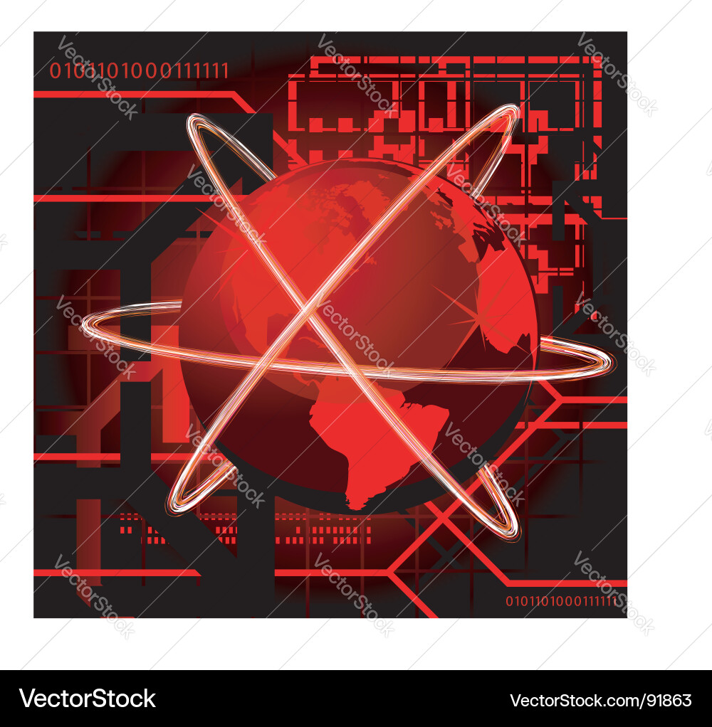 Global Earth Background Vector Image