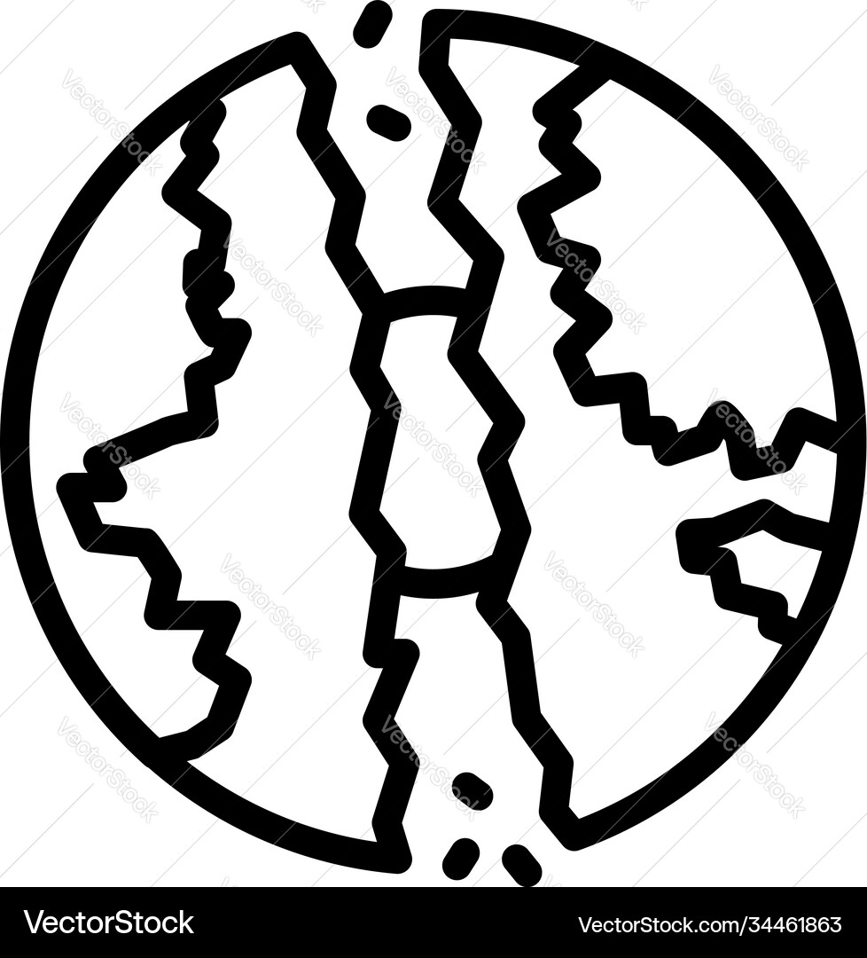Planet explosion icon outline style Planet explosion icon outline style vector image