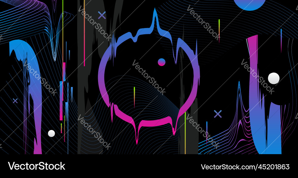 Psychedelic glitch background random digital Psychedelic glitch background random digital vector image