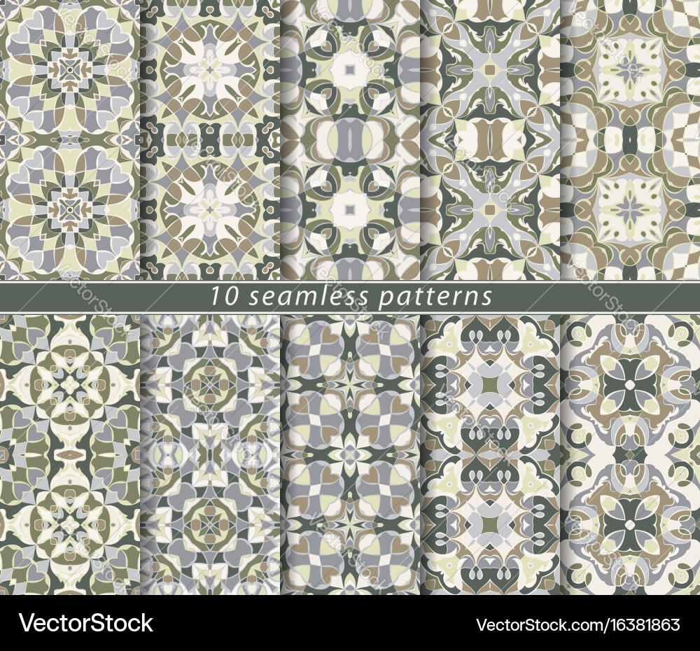 Set of seamless pattern vector image