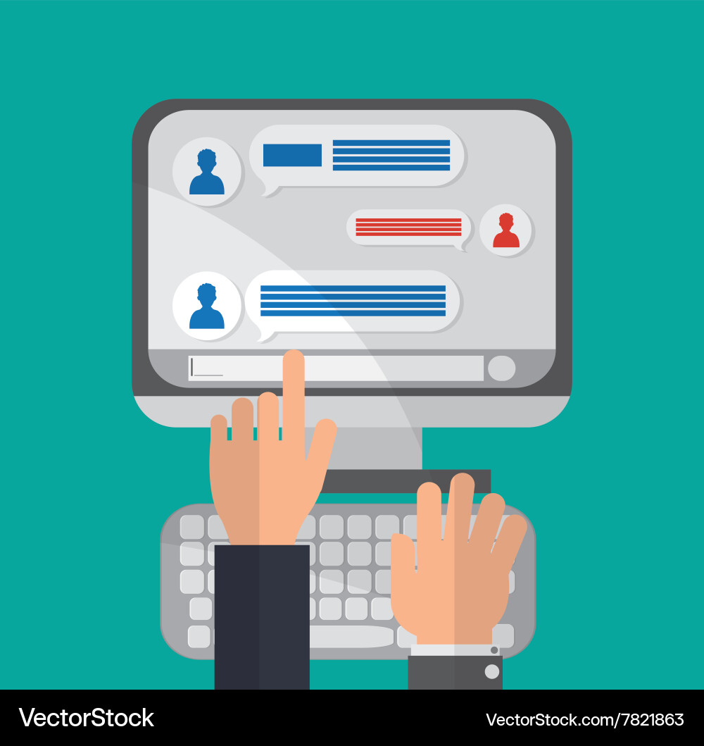 Solution and communication con design vector image