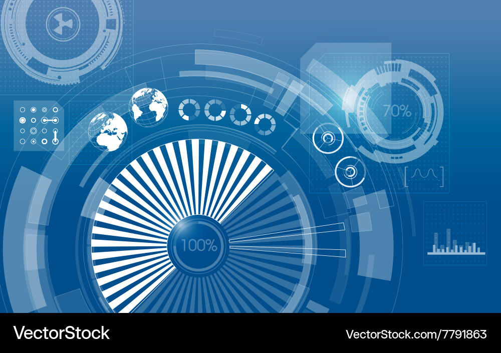 Technological Interface Preview Vector Image