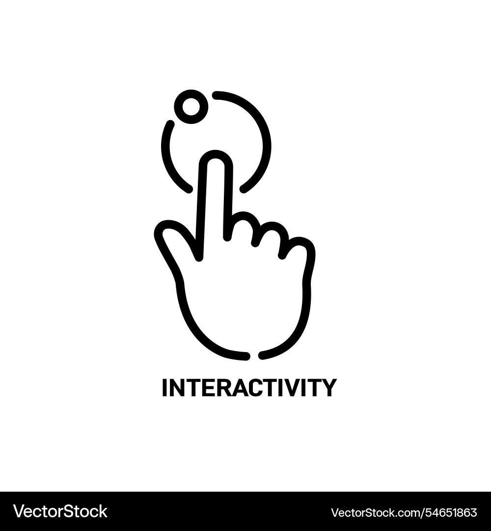 Virtual interactive control icon isolated on clean Vector Image