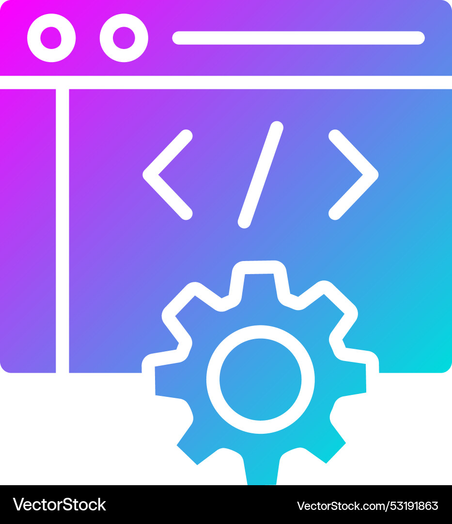 Web development icon design vector image