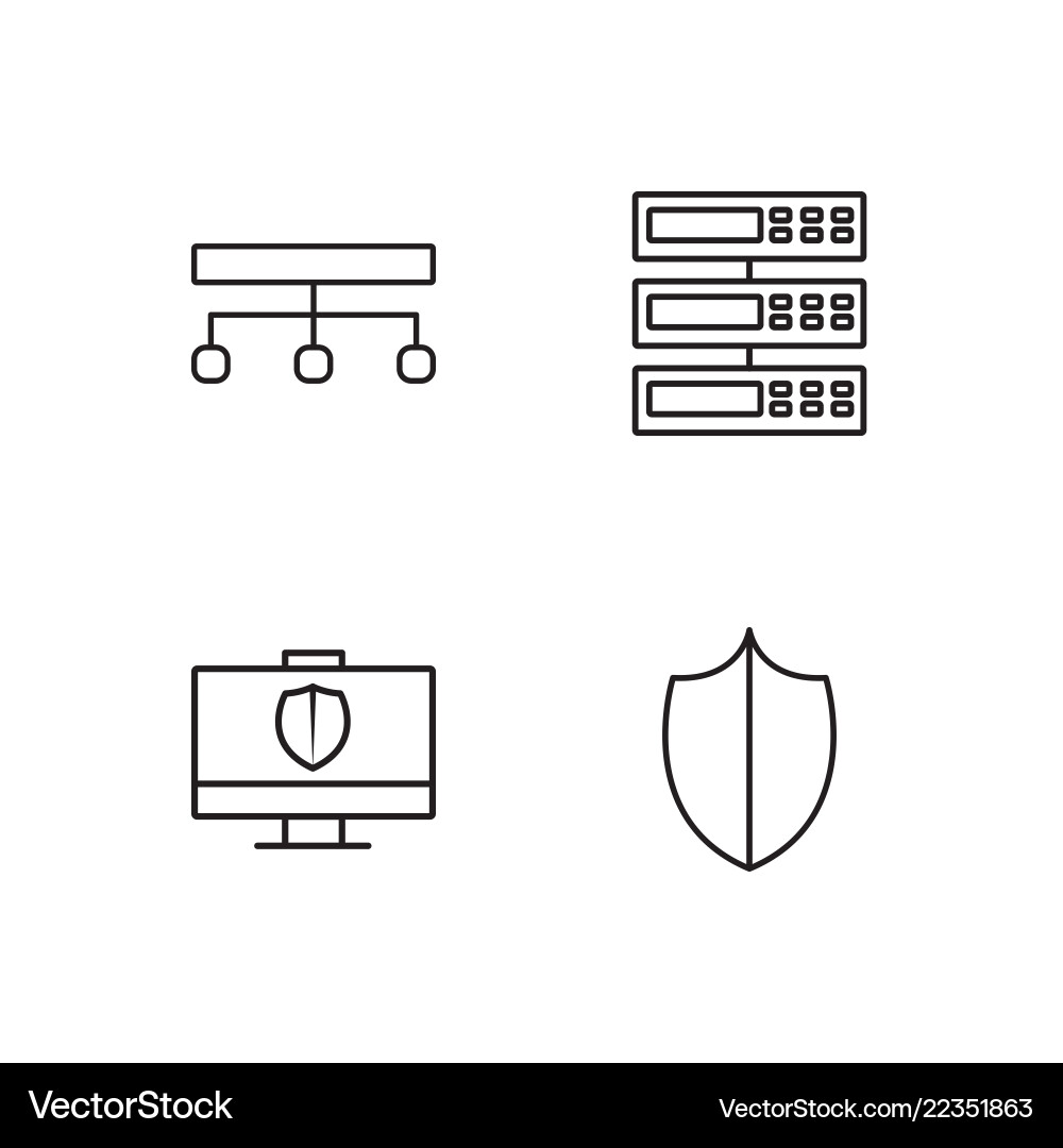 Web simple outlined icons set Web simple outlined icons set vector image