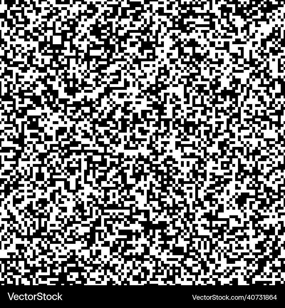 Abstract white to black pixels seamless pattern Vector Image