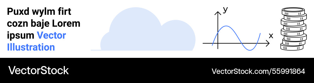 Cloud storage and data analytics representation Cloud storage and data analytics representation vector image