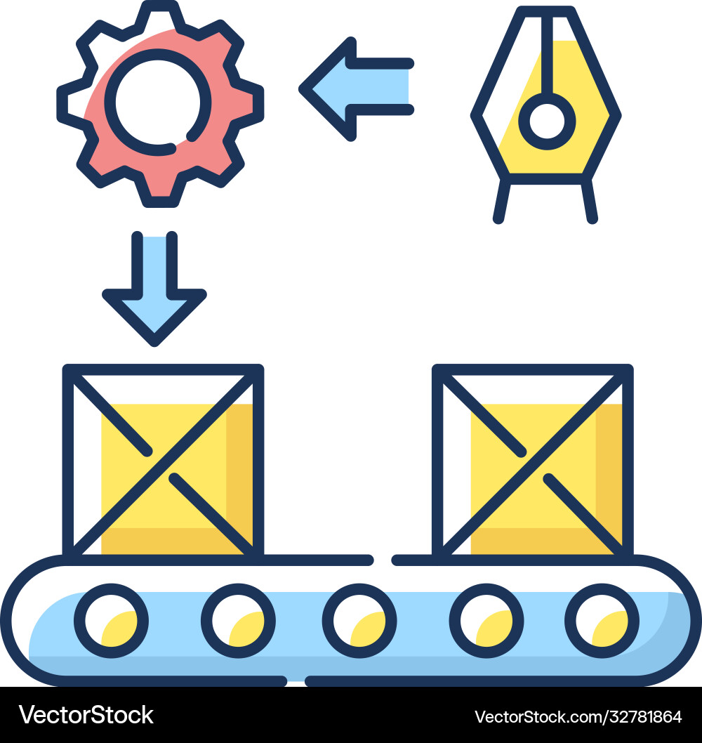 Continuous flow rgb color icon Continuous flow rgb color icon vector image