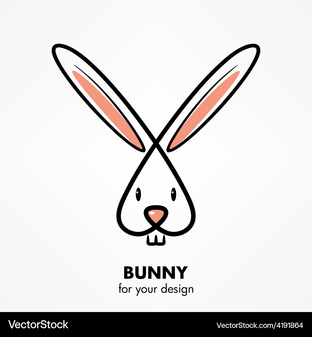 Cute Bunny Head (4191864) – Royalty-Free Vector | VectorStock