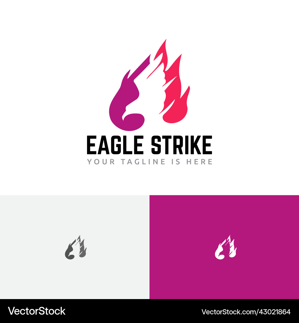 Eagle Streik Falkenfliege Angriff Feuer negativ Eagle Streik Falkenfliege Angriff Feuer negativ vektorbild