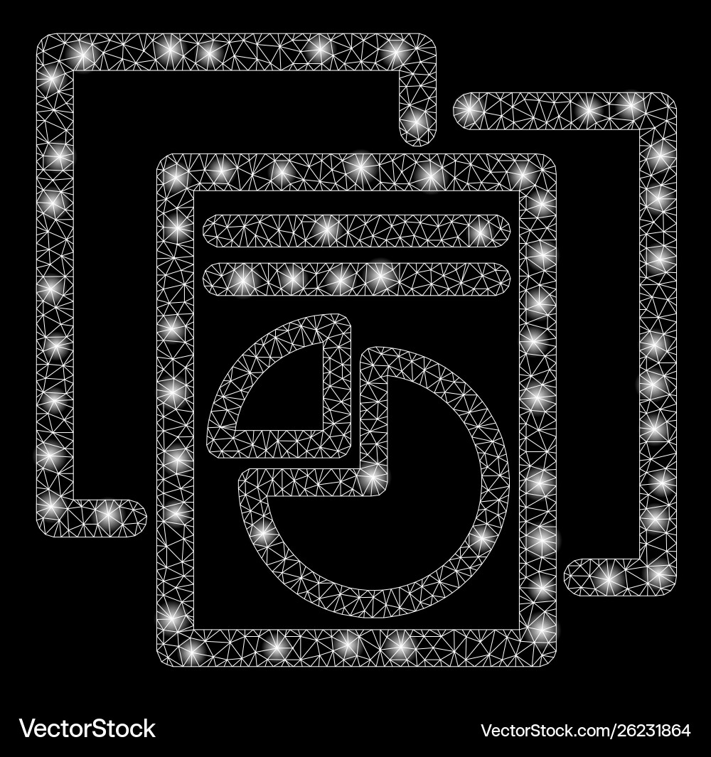 Flare mesh network statistics with spots Flare mesh network statistics with spots vector image