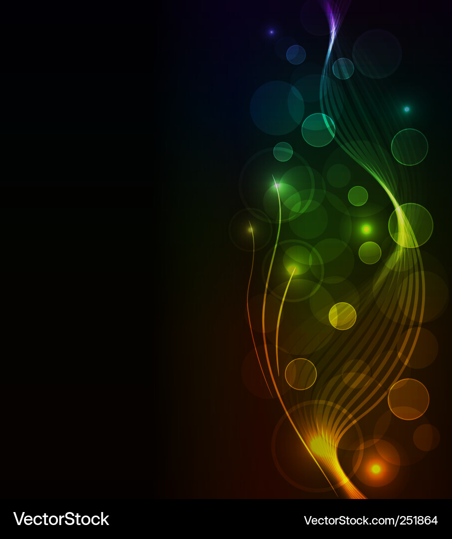 Glowing Abstract Wave Background Vector Image