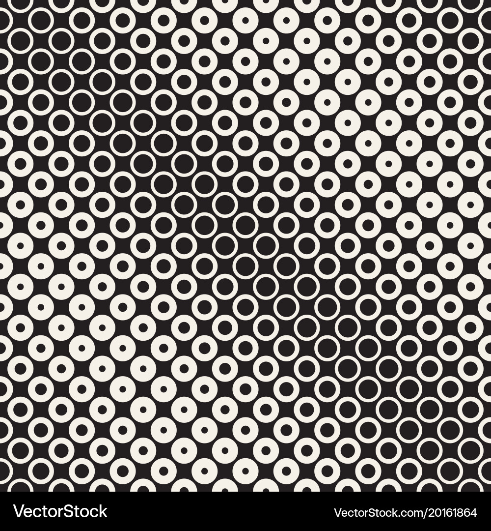 Halftone circles seamless pattern abstract vector image