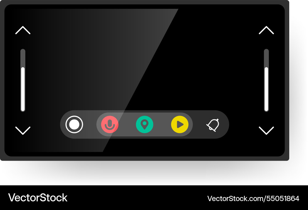 Interactive head unit dashboard interface vector image