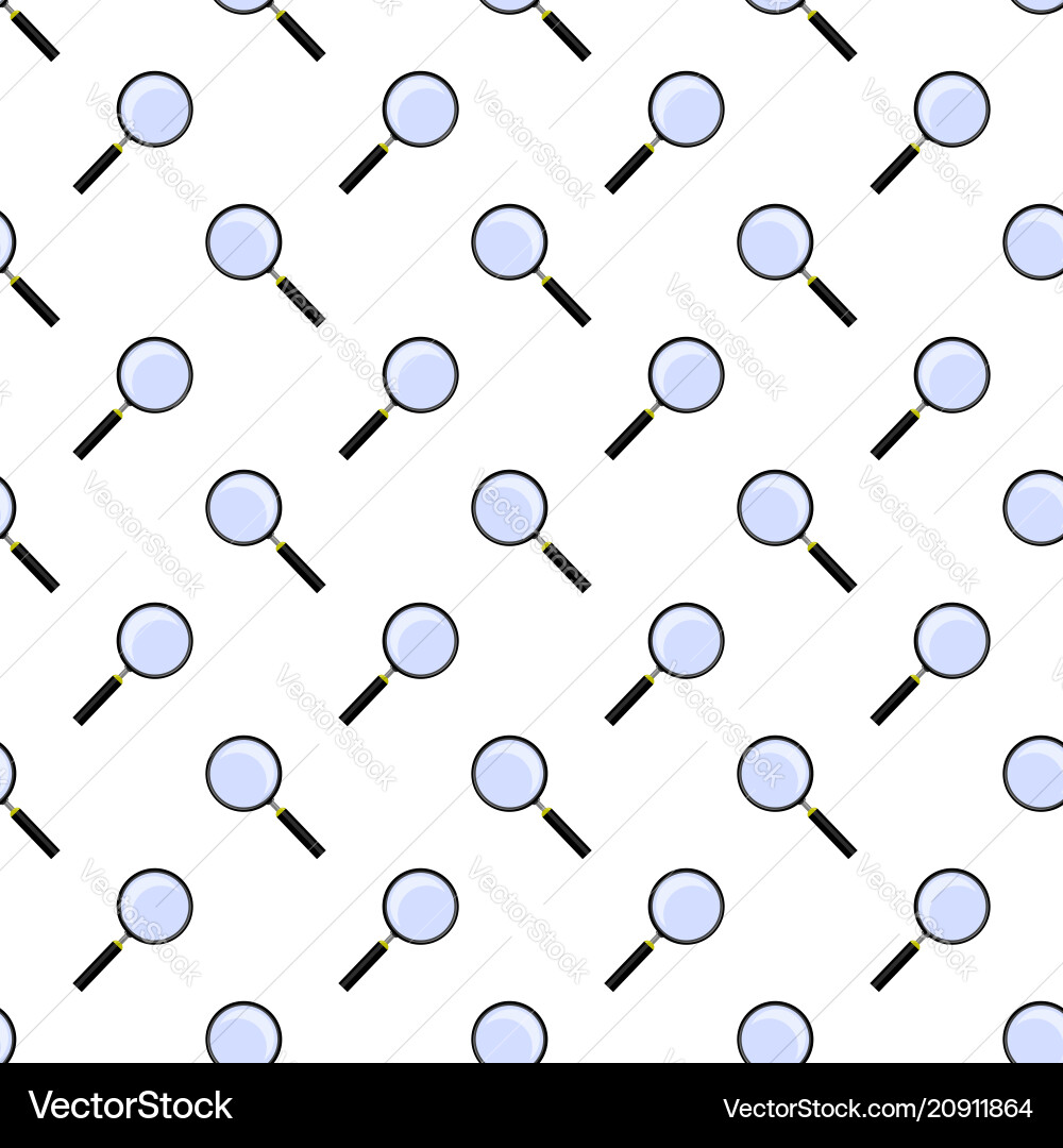 Magnifying glass with reflection seamless pattern Vector Image