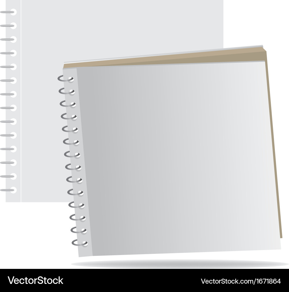 Notebook Template - Spring Bound vector image