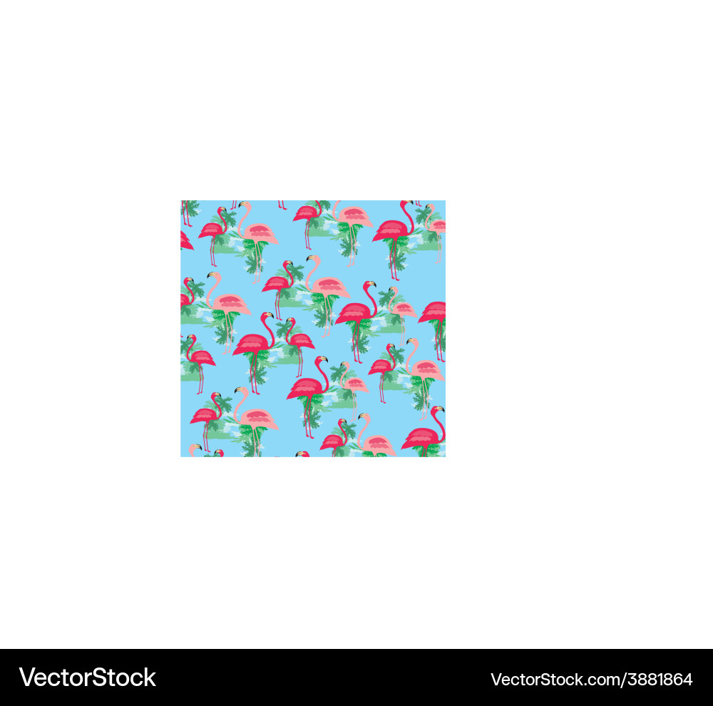 Seamless flamingo bird pattern Vector Image
