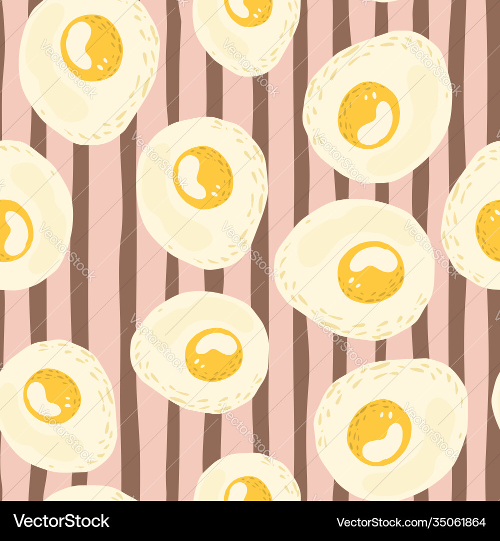 Seamless random pattern with omelette doodle Seamless random pattern with omelette doodle vector image