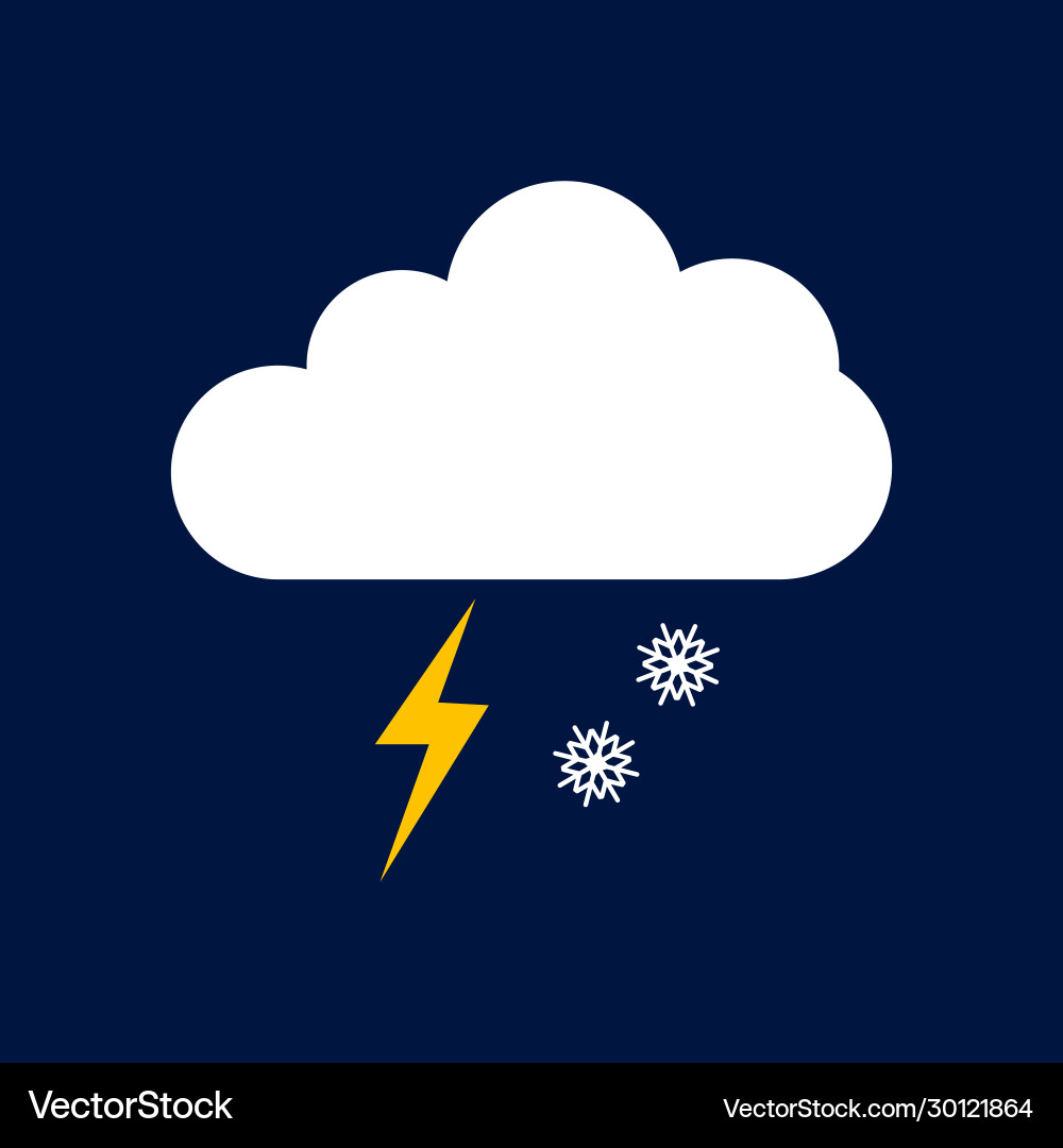 Snow lightning simple modern icon design Vector Image